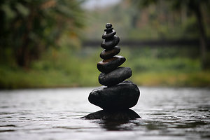 About Psychotherapy. balancing stones